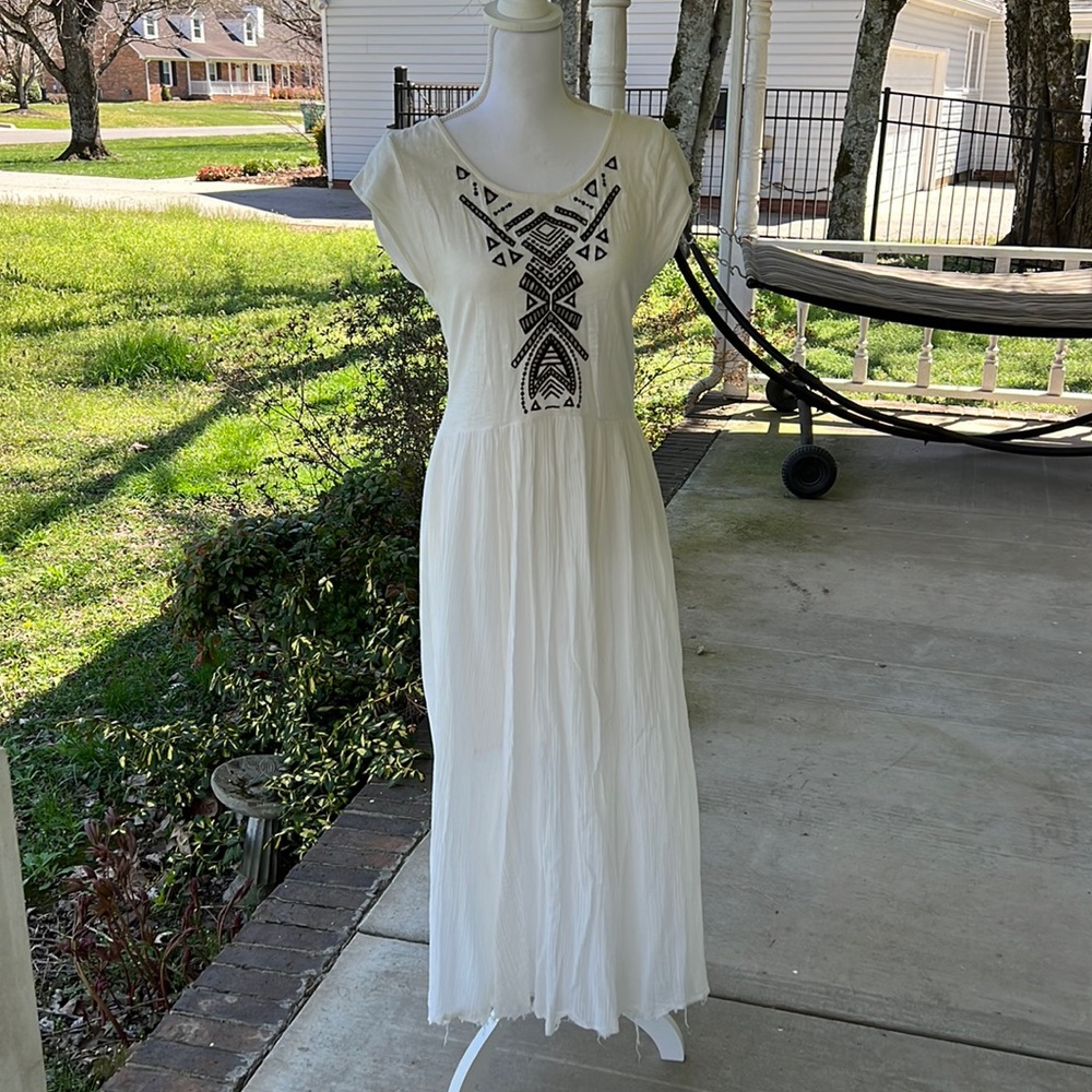 Free People white embroidered dress